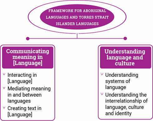 Diagram demonstrating the different strands in the Framework