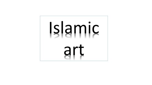 <p>Exploring Islamic art</p>