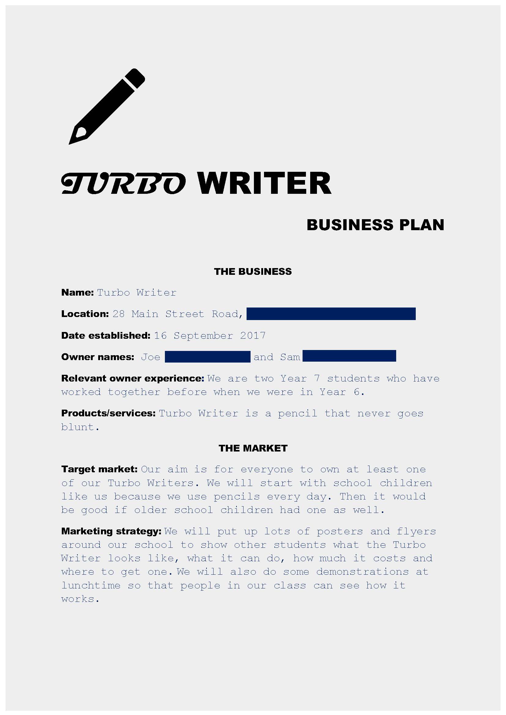 business plan template victoria
