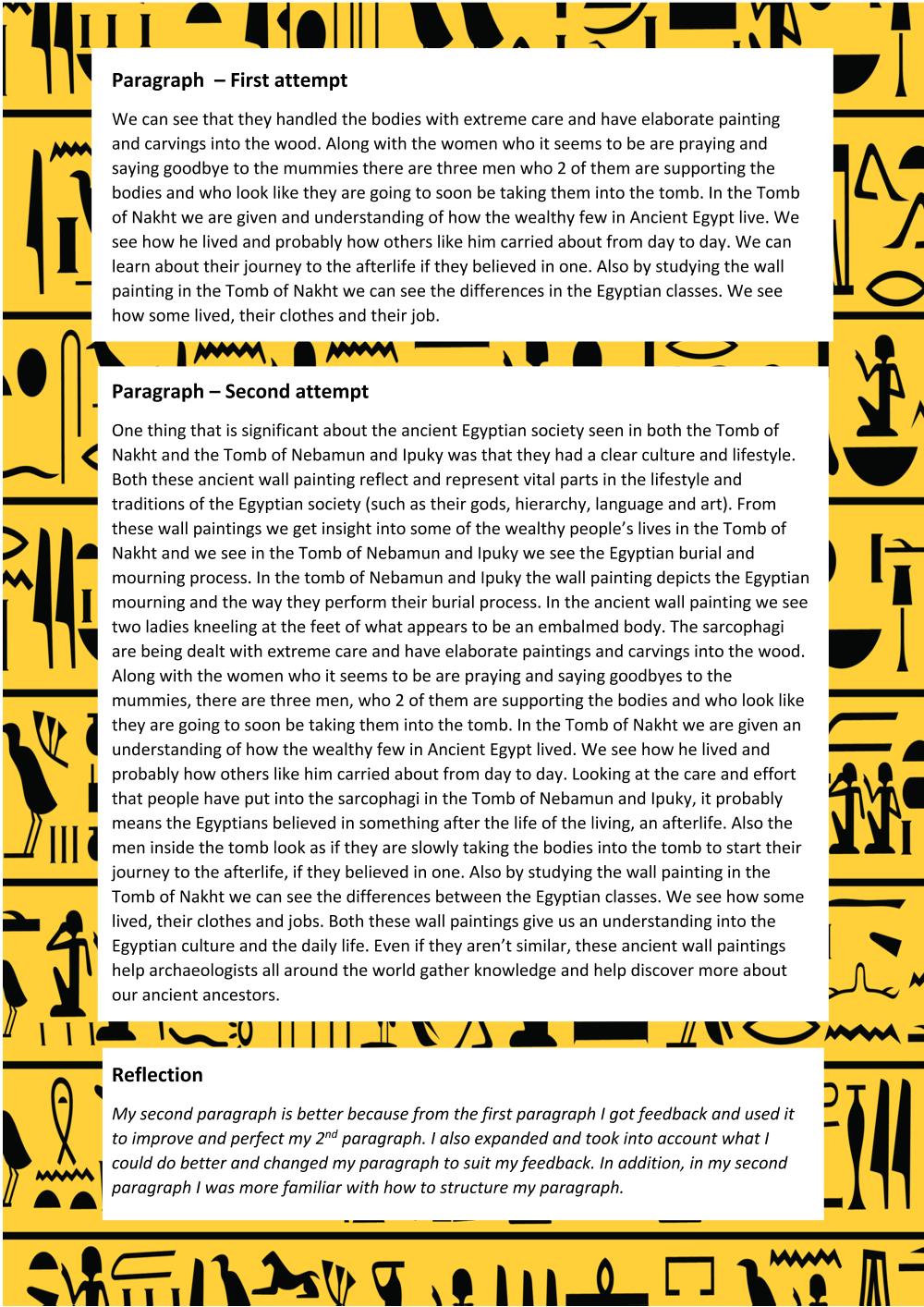 essay about egypt civilization